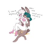 anthro belly belly_inflation belly_press big_nose blue_eyes blush blushy bodily_fluids can't_resist duo embarrassed female genital_fluids genitals hair hand_behind_back hand_on_belly hands_behind_back immobilization inflation kissing kissing_while_penetrating male male/female nipples omorashi peeing peeing_inside peeing_together penetration penile penile_penetration penis penis_in_pussy ponytail rabbit_ears romantic romantic_couple romantic_sex sitting_on_penis speech_bubble urine urine_in_pussy urine_inflation urine_pool urine_stream vaginal vaginal_penetration watersports wetting blushy_(artist) karamel_rabbit yoshiko_bunny sequence