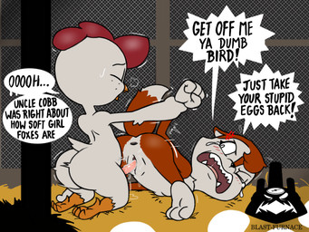 angry anthro anus beak big_butt black_eyebrows black_nose blush blush_lines bodily_fluids butt clenched_teeth countershading cross-popping_vein crying dialogue dipstick_tail duo egg exclamation_point eyebrows eyelashes eyes_closed feathers female female_penetrated female_raped forced freckles fur genital_fluids genitals hair head_tuft inside insulting_partner loli long_tail looking_at_another looking_back male male/female male_penetrating male_penetrating_female male_rape markings one_eye_closed open_mouth orange_beak orange_body orange_ears orange_fur orange_hair orange_tail penetration penile penile_penetration penis penis_in_vagina pink_penis pink_tongue rape saliva saliva_string sex shota speech_bubble sweat tail tail_feathers tail_markings talking_to_another talking_to_partner tears teeth teeth_showing text thick_tail thick_thighs tongue tuft two_tone_tail vaginal vaginal_fluids vaginal_fluids_on_penis vaginal_penetration vulva white_body white_countershading white_feathers white_fur white_inner_ear white_tail yelling young young_anthro young_female young_male young_on_young young_penetrated young_penetrating young_rape young_raped blast-furnace avian bird canid canine chicken fox galliform mammal phasianid 2025 4:3 artist_name digital_media_(artwork) english_text watermark