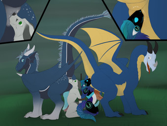 2_horns animal_genitalia anthro anthro_on_feral anus arms_tied bestiality biped black_body black_claws black_countershading black_horn black_nose blue_body blue_eyes blue_fur blue_mane blue_penis bodily_fluids bound bound_together butt claws closed_smile constricted_pupils countershade_fur countershade_scales countershade_tail countershade_torso countershading cutaway dominant dominant_feral dominant_male ears_down erection face_in_ass facial_horn feral forced foursome frottage fur genital_fluids genital_slit genitals grass green_eyes grey_anus grey_body grey_claws grey_fur grey_horn grey_mane group group_sex horn kneeling knot knotted_penis larger_feral larger_male leaking_precum leg_markings looking_at_another looking_at_anus looking_back looking_back_at_another machine male male/male male_anthro male_feral mane markings membrane_(anatomy) membranous_wings mouth_closed multicolored_body multicolored_fur multicolored_mane nose_horn on_grass on_ground open_mouth open_smile penile penis penises_touching pivoted_ears plant pole precum pupils purple_body purple_fur quadruped raised_tail red_penis ribbed_penis scales screen screen_face sex side_view size_difference slit_penis small_pupils smaller_anthro smaller_male smile socks_(marking) spiked_wings spikes spikes_(anatomy) spots submissive submissive_anthro submissive_male tail tail_tuft tied_to_pole tongue tongue_out tuft ventral_scales white_face white_horn white_spots wings yellow_anus yellow_body yellow_countershading sendar mythology earl_polar grascal winter_(black-winter) zenith_(black-winter) canid canine canis dragon mammal mythological_creature mythological_scalie protogen scalie wolf 2021 absurd_res hi_res