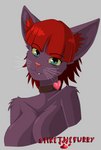 female green_eyes hair red_hair solo spike_the_furry lucky_(ralsei746) domestic_cat felid feline felis humanoid mammal