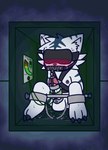 bdsm bite_gag blindfold bodily_fluids bondage bound edging gag machine male orgasm_denial saliva shaking solo sweat trembling 00freeze00 felid mammal pantherine tiger animated hi_res