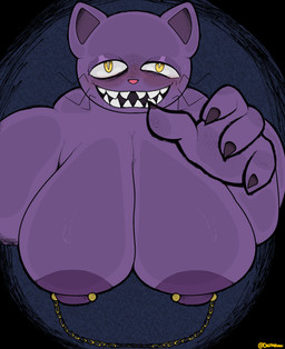 anthro big_nipples blush blushing_at_viewer bodily_fluids breasts creepy creepy_face creepy_smile dripping evil_face evil_grin excited female grin grinning_at_viewer hand_to_viewer looking_at_viewer male nipple_clamp nipple_piercing nipples open_mouth overweight overweight_anthro overweight_male piercing saliva saliva_drip saliva_on_face saliva_string smile smiling_at_viewer solo sweat sweatdrop sweaty_breasts teeth yellow_eyes digitalkibou fear_&_hunger_2:_termina fear_and_hunger pocketcat_(fear_&_hunger) felid feline mammal absurd_res hi_res