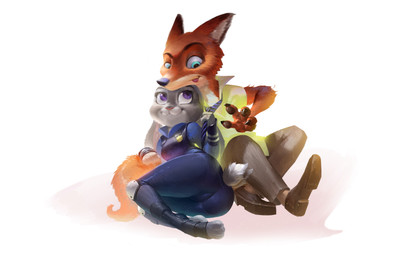 anthro anthro_on_anthro blue_eyes bottomwear brown_body brown_fur butt clothing clothing_pull duo female female_anthro fingerpads footwear fur grey_body grey_fur looking_up male male/female male_anthro necktie necktie_pull pants pawpads police police_uniform purple_eyes shoes simple_background smile tail tongue tongue_out uniform white_background yuyu_wong disney zootopia judy_hopps nick_wilde canid canine european_rabbit fox lagomorph leporid mammal oryctolagus rabbit red_fox true_fox 2016 digital_media_(artwork) hi_res
