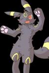 ambiguous_gender blush bodily_fluids chest_tuft cute_fangs drooling fangs featureless_crotch feral fluffy looking_at_viewer lying open_mouth pawpads paws pupils saliva slit_pupils solo teeth tuft shin_(artist) nintendo pokemon eeveelution generation_2_pokemon pokemon_(species) umbreon alpha_channel