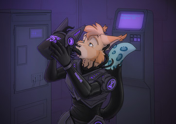 anthro bodily_fluids clothed clothing cock_gag crying dildo_in_mouth fur gag hair hypnosis latex machine male mind_control nasal_tube open_mouth oral oral_penetration penetration protogen_armor protogen_visor reprogramming sex_toy sex_toy_in_mouth sex_toy_insertion simple_background skinsuit solo submissive submissive_male suit tail tears tears_of_pleasure text tight_clothing transformation engi_cat oliverxyz felid feline hybrid leopard lynx mammal pantherine protogen absurd_res hi_res