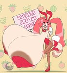 big_breasts bikini bikini_bottom bikini_top breasts clothing eyewear female food glasses hair holding_food holding_object huge_breasts hyper hyper_breasts japanese nipple_outline pink_hair playboy_bunny swimwear two-piece_swimsuit crescent-blue-zero canid canine mammal raccoon_dog tanuki absurd_res hi_res