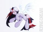black_hair cutie_mark equid fan_character female feral fur grey_body grey_fur hair hasbro hi_res hooves mammal my_little_pony open_mouth queenbloodysky red_eyes red_hair smile solo teeth