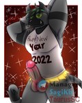 anthro balls biped black_body black_fur clothed clothing emo_haircut fur genitals green_eyes humanoid_genitalia humanoid_penis looking_at_viewer male partially_clothed penis solo azure_meteora nintendo pokemon reznor_(azure_meteora) felid generation_7_pokemon incineroar mammal pokemon_(species)