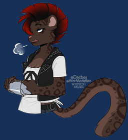 anthro blue_eyes breasts clothed clothing countershading eyebrows eyelashes female hair open_mouth red_hair simple_background solo teeth tongue transparent_background kittydee felid leopard mammal pantherine 2021 alpha_channel digital_media_(artwork) hi_res