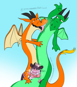 animal_genitalia anthro armpit_fetish armpit_lick armpit_play feral fur genital_slit genitals glistening glistening_eyes green_body group group_sex heart_symbol holding_body licking long_body looking_pleasured male musk musk_cloud orange_body penis_in_mouth penis_on_head purple_body purple_fur raised_arm sex slit_penis slitfluid slurping threesome tongue trio vein srirachamander mythology monty_(srirachamander) dragon hybrid mythological_creature mythological_scalie scalie absurd_res hi_res