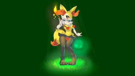 3_toes 5_fingers :d anthro arm_tuft big_feet biped black_body black_fur blush blush_lines breasts cheek_tuft chest_tuft dipstick_tail eyelashes facial_tuft feet female female_anthro fingers fire front_view fur glowing grasp grass green_background happy heart_censor heart_symbol hip_tuft holding_object holding_stick inner_ear_fluff light looking_at_viewer magic_user markings medium_breasts multicolored_body multicolored_fur navel nude nude_anthro nude_female open_mouth open_smile orange_body orange_eyes orange_fur orange_nose orange_tail plant pointy_ears prick_ears raised_arm shoulder_tuft simple_background smile snout solo standing stick tail tail_markings thick_thighs toes tongue tuft two_tone_tail white_body white_fur wide_hips witch wood yellow_body yellow_fur yellow_tail elpatrixf third-party_edit nintendo pokemon braixen canid generation_6_pokemon mammal pokemon_(species) 2013 censored digital_drawing_(artwork) digital_media_(artwork) full-length_portrait hi_res portrait shaded source_request unavailable_at_source