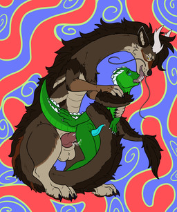abdominal_bulge anal anal_penetration animal_genitalia animal_penis anthro anthro_on_feral anthro_penetrated ball ball_tuft balls bestiality bodily_fluids bulge butt canine_genitalia canine_penis cetacean_genitalia cetacean_penis coiling cum cum_inside curved_penis duo erection feral feral_penetrating feral_penetrating_anthro forced forced_anal forced_oral forced_orgasm fur genital_fluids genital_slit genitals horn immobilization knot long_tongue male male/male nude nude_anthro open_mouth oral oral_penetration orgasm penetration penile penile_penetration penis penis_in_ass rape sex size_difference smaller_penetrated tail tapering_penis teeth tongue tongue_fetish tongue_fucking tongue_out tuft whiskers wraps kiri-anko mythology crocodile crocodilian dragon eastern_dragon hybrid mythological_creature mythological_scalie reptile scalie 5:6 absurd_res hi_res