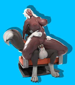 ahegao amber_eyes animal_genitalia animal_penis anthro areola balls big_balls big_breasts black_body black_fur blue_background bodily_fluids breasts chair clitoral_hood clitoris cum cum_in_vagina cum_inside dark_areola dark_body dark_skin dipstick_tail duo equine_genitalia equine_penis female fur furniture genital_fluids genitals green_eyes hair hand_on_belly hands_on_leg hands_on_thigh looking_pleasured markings nipples on_bottom on_top penis reverse_cowgirl_position sex simple_background tail tail_markings thick_thighs white_body white_fur white_hair kolhellart blender_cycles deryn sarah_(wheresmysocks) canid canine canis collie domestic_dog herding_dog human mammal pastoral_dog sheepdog 3d_(artwork) blender_(artwork) digital_media_(artwork) hi_res