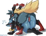 <3 all_fours anthro balls big_breasts blue_fur blush breasts doggystyle erection female from_behind fur lightsource lucario male mega_evolution mega_lucario nintendo nipples nude penetration penis pokémon pussy red_eyes sex straight vaginal vaginal_penetration video_games yellow_eyes
Rating: Explicit
Score: 19
User: Ample_Bovine
Date: December 29, 2013