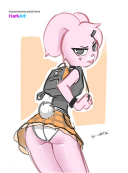 adolescent aged_up anthro backpack blep bottomwear butt clothed clothing female fur furgonomics leaning leaning_forward looking_at_viewer looking_back looking_back_at_viewer panties pink_body pink_fur rear_view shirt skirt solo tail tail_through_skirt tank_top tongue tongue_out topwear underwear upskirt young young_anthro hark cartoon_network the_amazing_world_of_gumball anais_watterson lagomorph leporid mammal rabbit 2021 absurd_res hi_res portrait three-quarter_portrait