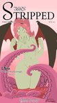 big_breasts black_wings blush blush_lines breasts convenient_censorship embarrassed eyelashes face_tentacles female front_view green_body hair membrane_(anatomy) membranous_wings navel nude partially_submerged pink_background pink_eyes pink_hair pseudo_hair simple_background solo standing_in_water tentacle_hair tentacles text thick_thighs wide_hips wings starlighterxeta h.p._lovecraft sucker_for_love ln'eta_(sucker_for_love) eldritch_abomination great_old_one_(h.p._lovecraft) humanoid mollusk 2024 digital_media_(artwork) hi_res