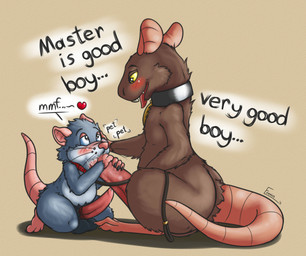 age_difference animal_genitalia anthro anthro_on_feral balls bdsm bestiality big_penis biped blush bodily_fluids buckteeth collar cum cum_in_mouth cum_inside dialogue dominant dominant_male drooling duo erection eye_contact fellatio feral genital_fluids genitals good_boy heart_symbol huge_penis hyper hyper_genitalia hyper_penis kneeling larger_dom larger_male leash looking_at_another male male/male male_penetrated male_penetrating male_penetrating_male master nude older_male oral oral_penetration penetration penile penis pet_praise petplay petting praise precum puppyplay roleplay saliva sex shallow_penetration sheath simple_background sitting size_difference smaller_male smaller_penetrated sound_effects speech_bubble submissive submissive_male tapering_penis teeth text tongue tongue_out whiskers young young_anthro younger_male younger_penetrated emenius chipp ratt mammal murid murine rat rodent absurd_res digital_media_(artwork) english_text hi_res signature
