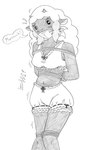 anthro bdsm bloomers bondage bottomwear bound bound_midriff bra clothing female gag solo underwear limpurtikles nintendo pokemon generation_8_pokemon pokemon_(species) wooloo 2019 graphite_(artwork) hi_res monochrome traditional_media_(artwork)