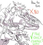 claws duo fangs female feral heart_symbol kissing male tail teeth wings blitzdrachin conditional_dnp mythology sifyro zephyr_(blitzdrachin) dragon mythological_creature mythological_scalie praimortis scalie absurd_res hi_res sketch