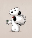 alcohol anthro beverage clothing cocktail cocktail_garnish collar cosplay costume food fruit furry_wearing_fursuit fursuit male olive_(fruit) plant solo alex_solis family_guy peanuts_(comic) brian_griffin snoopy canid canine canis domestic_dog mammal crossover digital_media_(artwork)