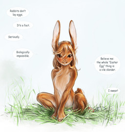 all_fours anthro barely_visible_genitalia barely_visible_vulva biped blush brown_body brown_eyes brown_fur brown_hair countershade_fur countershading crouching easter_egg egg female female_anthro front_view fur genitals grass hair handpaw holidays looking_at_viewer nesting nude nude_anthro nude_female paws plant scut_tail semi-anthro short_tail simple_background sitting sitting_on_ground smile solo speech_bubble spread_legs spreading tail text vulva white_body white_countershading white_inner_ear wide_crotch 12-tf easter lagomorph leporid mammal rabbit 2019 colored english_text