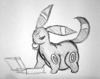 ambiguous_gender belly big_belly box container dessert doughnut eating feral food hanging_belly looking_at_viewer mouth_hold narrowed_eyes obese obese_ambiguous obese_feral overweight overweight_ambiguous overweight_feral pastry quadruped simple_background solo alt_for_fat_art nintendo pokemon eeveelution generation_2_pokemon pokemon_(species) umbreon 2024 absurd_res graphite_(artwork) greyscale hi_res monochrome sketch traditional_media_(artwork)