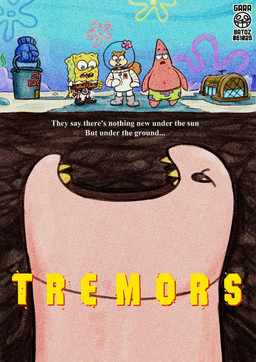 ambiguous_feral ambiguous_gender anthro barefoot black_clothing black_eyes black_footwear black_shoes blue_eyes bodysuit boots bottomwear brown_body brown_bottomwear brown_clothing brown_ears brown_fur brown_pants brown_tail buckteeth building chum_bucket clothed clothed_anthro clothed_female clothed_male clothing collared_shirt dress_shirt empty_eyes feet female female_anthro feral footwear fur green_bottomwear green_clothing green_shorts grey_boots grey_clothing grey_footwear group holding_object holding_spatula holding_tool krusty_krab looking_down male male_anthro multicolored_body multicolored_fur necktie open_mouth pants parody pink_body pink_nose pink_skin pink_tongue poster purple_bottomwear purple_clothing purple_shorts red_necktie road sharp_teeth shirt shoes shorts shorts_only skinsuit socks spacesuit spatula tail tan_body tan_fur teeth text tight_clothing tongue tools topless topless_anthro topless_male topwear two_tone_body two_tone_fur underground underwater water white_bodysuit white_clothing white_footwear white_shirt white_skinsuit white_socks white_text white_topwear yellow_body yellow_teeth yellow_text garabatoz nickelodeon spongebob_squarepants tremors universal_studios patrick_star sandy_cheeks spongebob_squarepants_(character) alaskan_bull_worm asterozoan echinoderm mammal marine rodent sciurid sea_sponge starfish tree_squirrel worm 2025 artist_name dated english_text