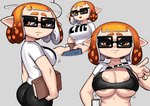 areola bottomwear breasts clothing eyewear female fingers glasses looking_at_viewer open_mouth pupils simple_background smile solo topwear gray_impact nintendo splatoon charlie_(gray_impact) animal_humanoid cephalopod cephalopod_humanoid humanoid inkling marine marine_humanoid mollusk mollusk_humanoid 2023 absurd_res hi_res