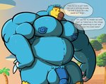 anthro anthrofied armpit_hair balls beach beak big_balls big_muscles big_nipples big_pecs big_penis blue_body blue_nipples blue_penis body_hair brown_eyes dialogue eyewear feather_markings feathers genitals huge_pecs humanoid_genitalia humanoid_penis inviting_home light male markings multicolored_body musclegut muscular muscular_male nipples nude overweight palm_tree pecs penis plant pubes sky solo speech_bubble stubble sunglasses sunlight sunset text thick_arms thick_thighs tree akita77 animal_crossing nintendo wilbur_(animal_crossing) avian bird columbid dodo recently_extinct_species 2020 absurd_res english_description english_text hi_res watermark