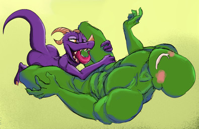 amber_eyes ambiguous_gender anthro blush duo eyeless fellatio genitals green_background green_body green_penis green_skin half-closed_eyes horn humanoid_hands humanoid_on_anthro leg_grab licking long_tongue looking_pleasured male male/ambiguous narrowed_eyes noseless nude open_mouth oral penile penis penis_lick purple_body purple_skin sex sharp_teeth simple_background smile tail teeth tongue tongue_out tonguejob ponqo w4g4 anon humanoid kobold reptile scalie colored_sketch sketch
