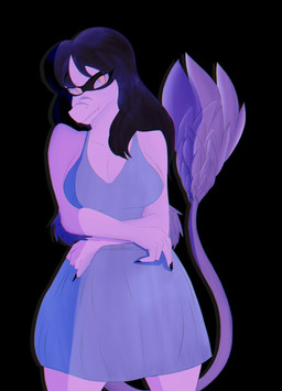 anthro big_breasts black_background black_hair blue_clothing blue_dress breasts claws cleavage clothed clothing dress elbow_feathers eyelashes feathered_tail feathers female finger_claws grey_body grey_feathers hair long_hair long_tail looking_at_viewer scales sharp_teeth simple_background smile snaggle_teeth snout solo tail tail_tuft teeth tuft white_body white_scales yellow_eyes autumnsnoise cavemanon_studios i_wani_hug_that_gator lunara_(iwhtg) bambiraptor dinosaur dromaeosaurid feathered_dinosaur feathered_scalie prehistoric_species reptile saurischian scalie theropod 2024 digital_drawing_(artwork) digital_media_(artwork) hi_res