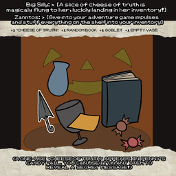 book candy cheese container cup dairy_products dessert food goblet holidays pumpkin_basket text umbrella vase zero_pictured corruptedcryptid halloween 1:1 english_text hi_res