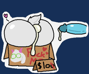 after_sex anthro big_butt bodily_fluids box butt cardboard cardboard_box container cum cum_drip cum_in_ass cum_inside disembodied_penis dripping duo erection eyewear fur genital_fluids genitals glasses heart_symbol horn humanoid_genitalia humanoid_penis inviting inviting_to_sex male male/male penis price_tag prostitution sex tail text white_body written_consent mznxmeow deltarune undertale_(series) kris_dreemurr ralsei bovid caprine darkner goat mammal 2026 6:5 absurd_res alpha_channel digital_media_(artwork) english_text hi_res