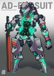 anthro black_bodysuit black_clothing black_latex black_skinsuit bodysuit bulge clothing exosuit fur glowing hair holding_melee_weapon holding_object holding_sword holding_weapon latex latex_clothing latex_skinsuit limb_slot machine male mecha melee_weapon multicolored_body multicolored_fur null_bulge open_mouth questionable_consent red_body red_eyes red_fur red_hair restrained rubber_clothing simple_background skinsuit solo standing sword tight_clothing two_tone_body two_tone_fur weapon white_body white_fur jooshy xavier_(fox_sinz) canid canine canis mammal 2019 absurd_res hi_res