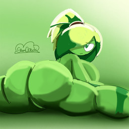 big_breasts big_butt breasts bubble_butt butt female food fruit genitals green_body green_eyes green_hair hair huge_butt looking_back melon nude nude_female plant ponytail simple_background solo thick_thighs vulva filthycottonart unfortu-nate prayata_(unfortu-nate) elemental_creature elemental_humanoid flora_fauna food_creature food_humanoid fruit_humanoid humanoid living_fruit plant_humanoid 1:1 2022 digital_media_(artwork) hi_res