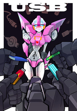 autobot blue_eyes blush electronics female heart_symbol holding_object machine not_furry pink_body text usb wheel z-ero-b hasbro takara_tomy transformers arcee cybertronian humanoid living_machine robot alternate_version_at_source digital_drawing_(artwork) digital_media_(artwork) english_text