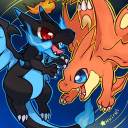 ambiguous_gender black_body blue_eyes blue_fire charizard claws cute dragon duo fire flying horn huiro mega_charizard mega_charizard_x mega_charizard_y mega_evolution nintendo open_mouth orange_body pokémon red_eyes scalie teeth video_games wings
Rating: Safe
Score: 10
User: slyroon
Date: April 25, 2014 ambiguous_gender black_body blue_eyes blue_fire charizard claws cute dragon duo fire flying horn huiro mega_charizard mega_charizard_x mega_charizard_y mega_evolution nintendo open_mouth orange_body pokémon red_eyes scalie teeth video_games wings
Rating: Safe
Score: 10
User: slyroon
Date: April 25, 2014