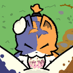 anthro bodily_fluids covered_breasts cum cum_in_mouth cum_inside duo erection eyes_closed fellatio female first_person_view fur genital_fluids genitals hair hand_on_head male male/female male_penetrating multicolored_body multicolored_fur nude oral oral_penetration outdoor_nudity outside outside_sex penetration penile penis pubes saliva sex spread_legs spreading oneweirdsys epic_games fortnite cate_meowdy meow_skulls calico_cat domestic_cat felid feline felis mammal 1:1 digital_media_(artwork) hi_res pixel_(artwork) cousins_(lore) incest_(lore) trans_(lore) trans_woman_(lore)