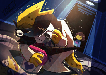 4_missing_limbs amputee anthro black_hair blank_expression bodily_fluids crazy_eyes crying dark death disability empty_eyes eyewear female furrowed_eyebrows glasses group hair heart_symbol hug machine male obscured_face quadruple_amputee reflection regret sad shaking sweat tears trembling trio unimpressed yellow_body yellow_skin watanolemont undertale undertale_(series) alphys frisk_(undertale) mettaton mettaton_ex android human lizard mammal reptile robot scalie absurd_res hi_res