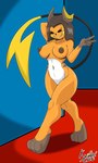 anthro anthrofied areola big_breasts black_eyes breasts brown_areola brown_hair brown_nipples female hair huge_breasts looking_at_viewer nipples nude simple_background smile smiling_at_viewer solo kyubicat nintendo pokemon generation_1_pokemon pokemon_(species) raichu 3:5 hi_res