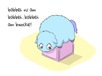 ambiguous_feral ambiguous_gender baby_talk blue_body blue_fur dialogue eyelashes feral fur grey_eyes grey_hooves hooves neonate obese obese_ambiguous obese_feral overweight overweight_ambiguous overweight_feral purple_tail simple_background solo tail text toy_block young young_ambiguous young_feral carpdime fluffy_pony fluffy_pony_(species) mammal digital_media_(artwork) english_text shaded