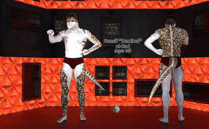anthro briefs clothing gesture hair hand_gesture male mercenary pointing solo solo_focus text underwear perturbedmania desert_iguana iguana iguanid lizard reptile scalie 3d_(artwork) daz_studio_(artwork) digital_media_(artwork) hi_res model_sheet