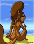 beach female hair nude sand sea seaside water hentai_boy_(artist) hanna-barbera secret_squirrel_show penny_squirrel mammal rodent sciurid 2020