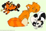 chibi dipstick_tail female feral group heterochromia male markings monkeycat tail tail_markings zeriara kaku_q._spookaboo zeriara_(character) hybrid lemur mammal primate ring-tailed_lemur spookaboo_(species) strepsirrhine