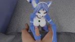 anthro bed blue_body blue_fur breast_squish breasts carpeted_floor duo fellatio female first_person_view fur furniture genitals green_eyes human_on_anthro human_pov humanoid_genitalia humanoid_penis inner_ear_fluff interspecies licking looking_at_viewer male male/female male_pov nipples nude oral penile penis penis_lick sex squish tongue tuft ramishuwu sound_warning dogzeela_(modeler) nintendo star_fox krystal_(star_fox) canid canine fox human mammal 16:9 3d_(artwork) 3d_animation animated digital_media_(artwork) hi_res short_playtime sound webm widescreen
