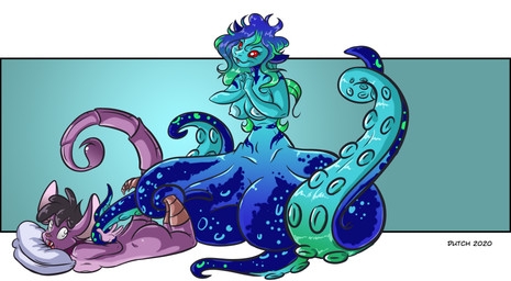 anthro bdsm blind bondage bound breasts butt disability duo fangs female female/female mira_anna nipples nude scorpian_tail teeth dutch_(artist) iranian_mythology middle_eastern_mythology mythology griffy aquatic bat cephalopod chimera coleoid felid mammal manticore mollusk octopodiform 2020 absurd_res hi_res