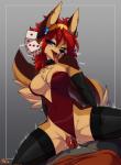 2017 anthro anthro_on_anthro anthro_penetrated anthro_penetrating anthro_penetrating_anthro anthro_pov arm_warmers armwear ayn_(fluff-kevlar) black-backed_jackal black_armwear black_clothing black_legwear black_stockings black_thigh_highs blue_eyes bodily_fluids bottomless bottomless_male breasts breath brown_body brown_fur canid canine canis chest_tuft clitoral_hood clitoris clothed clothing clothing_aside conditional_dnp cowgirl_position cum cum_in_pussy cum_inside curvy_figure d6 dice digital_media_(artwork) duo ear_piercing erection faceless_anthro faceless_character faceless_male female female_focus female_penetrated first_person_view fluff-kevlar from_front_position fur fuzzy_dice genital_fluids genitals hair jackal legwear leotard leotard_aside looking_at_viewer male male/female male_penetrating male_penetrating_female male_pov mammal multicolored_body multicolored_fur on_bottom on_top open_mouth panting penetrating_pov penetration penile penile_penetration penis penis_in_pussy piercing pussy red_hair sex shaded shirt solo_focus stockings thigh_highs tongue tongue_out tongue_piercing topwear tuft underwear underwear_aside vaginal vaginal_fluids vaginal_penetration voluptuous