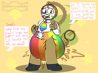 big_diaper clock clothed clothing diaper diaper_only feces for_a_head pooping soiled_diaper soiling soiling_diaper solo stink_fumes text topless unclean_diaper used_diaper using_diaper wearing_diaper ferretybabby blushcrunch_studio dandy's_world dyle_timesly object_head 2026 4:3 digital_media_(artwork) english_text hi_res