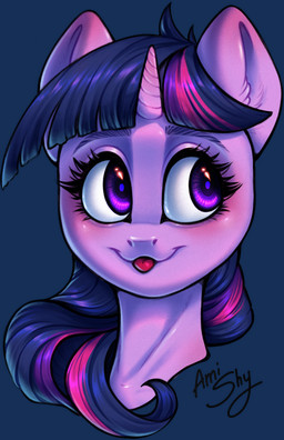 blush eyelashes female feral horn inner_ear_fluff looking_offscreen solo tongue tongue_out tuft amishy friendship_is_magic hasbro my_little_pony mythology twilight_sparkle_(mlp) equid equine mammal mythological_creature mythological_equine unicorn alpha_channel headshot_portrait hi_res portrait