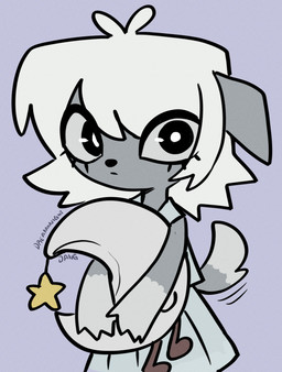 4_fingers anthro bangs black_eyes black_nose blue_background bottomwear clothed clothed_anthro clothed_female clothing dipstick_tail eyelashes female female_anthro fingers fully_clothed fully_clothed_anthro fully_clothed_female fur grey_body grey_bottomwear grey_clothing grey_fur grey_shirt grey_skirt grey_tail grey_tank_top grey_topwear hair holding_object holding_plushie looking_at_viewer markings medium_hair motion_lines mouth_closed multicolored_body multicolored_fur plushie pupils shirt simple_background skirt solo standing tail tail_markings tail_motion tailwag tank_top text topwear two_tone_body two_tone_fur two_tone_tail white_hair white_pupils white_tail_tip dreamknightjang elizabeth_(dreamknightjang) canid canine canis domestic_dog mammal 2025 absurd_res artist_name digital_drawing_(artwork) digital_media_(artwork) english_description flat_colors hi_res